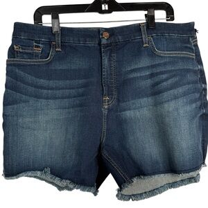 Jen7 Mid Denim Blue Women's Shorts